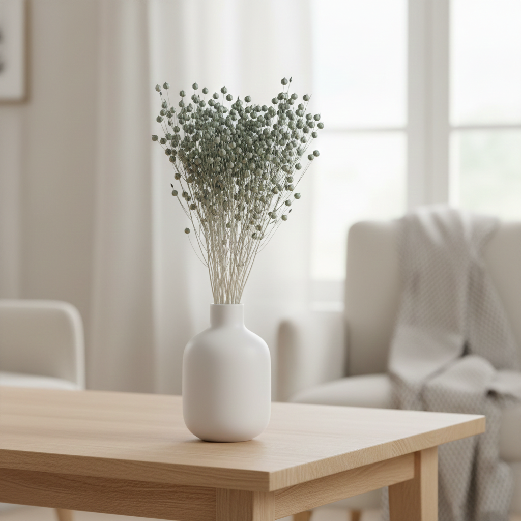 Sušený len modrošedý – elegantní sušená květina do vázy a moderních dekorací